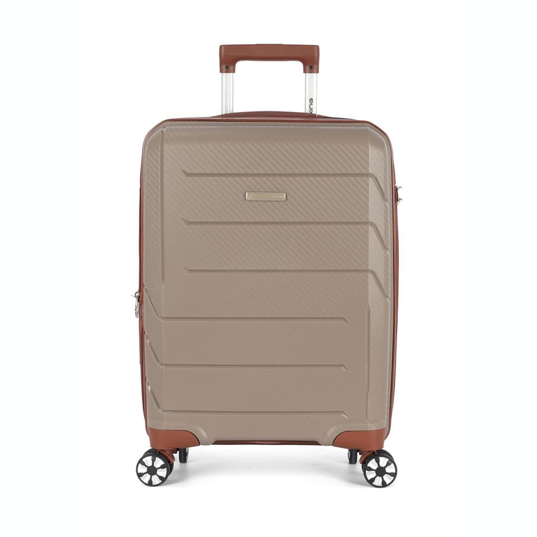 Mala de Viagem Pequena de Bordo Polipropileno Provença Champanhe Mala de Viagem Pequena de Bordo Polipropileno Provença Champanhe