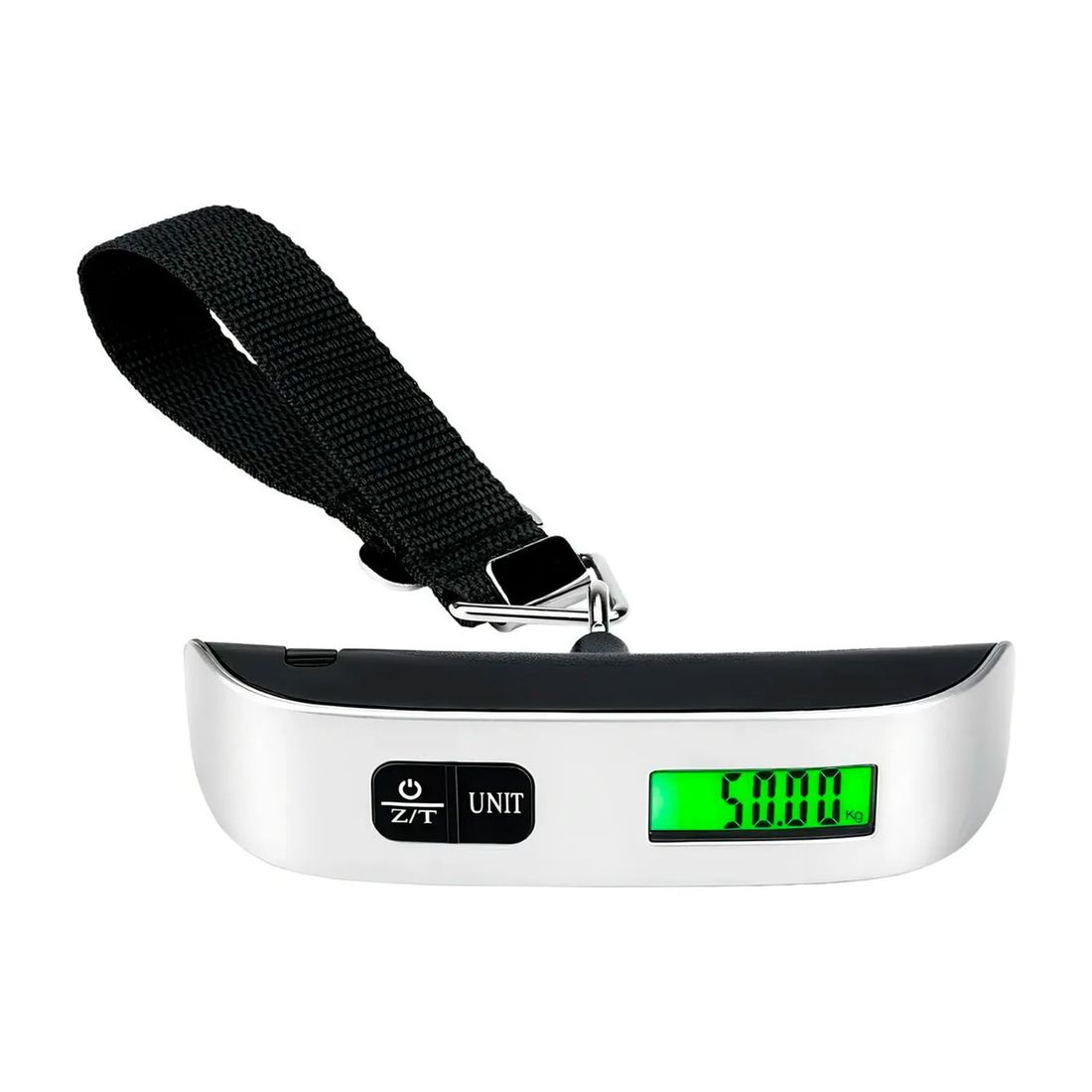 Balança Digital de Mao Portátil para Bagagem Prata