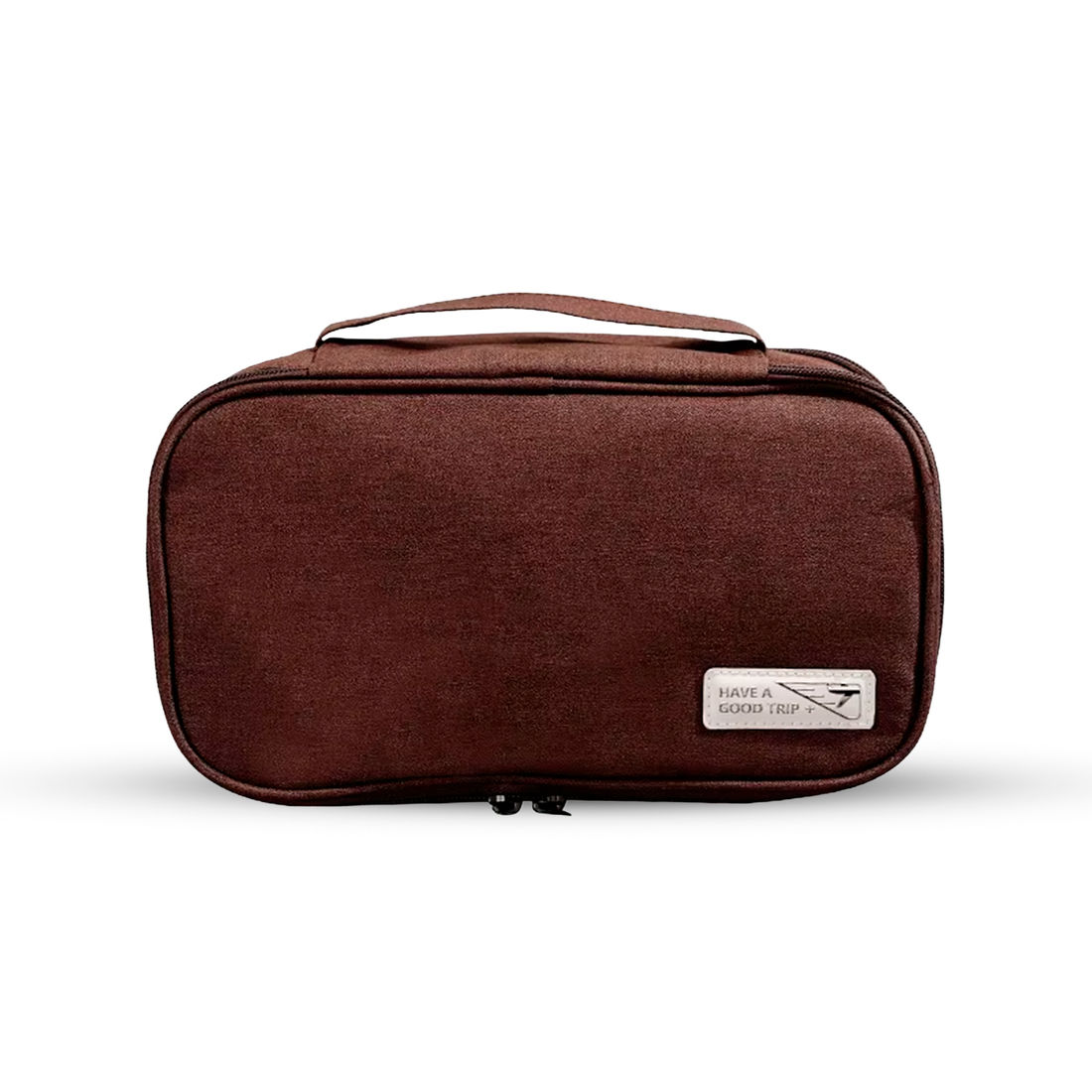 Organizador Porta Lingerie com 2 Compartimentos em Poliéster Café