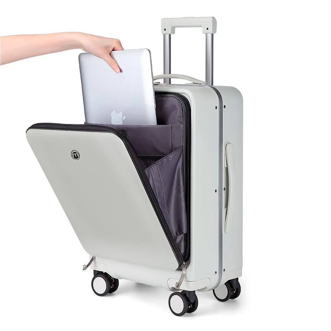 Mala de Viagem Pequena de Bordo 10 kg em Policarbonato Belgica Maloa Branco Mala de Viagem Pequena de Bordo 10 kg em Policarbonato Belgica Maloa Branco