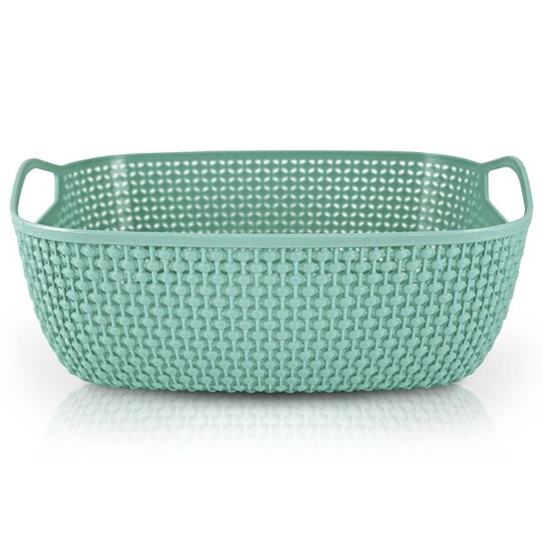 Cesto Organizador Loft Com Alça Média Turquesa