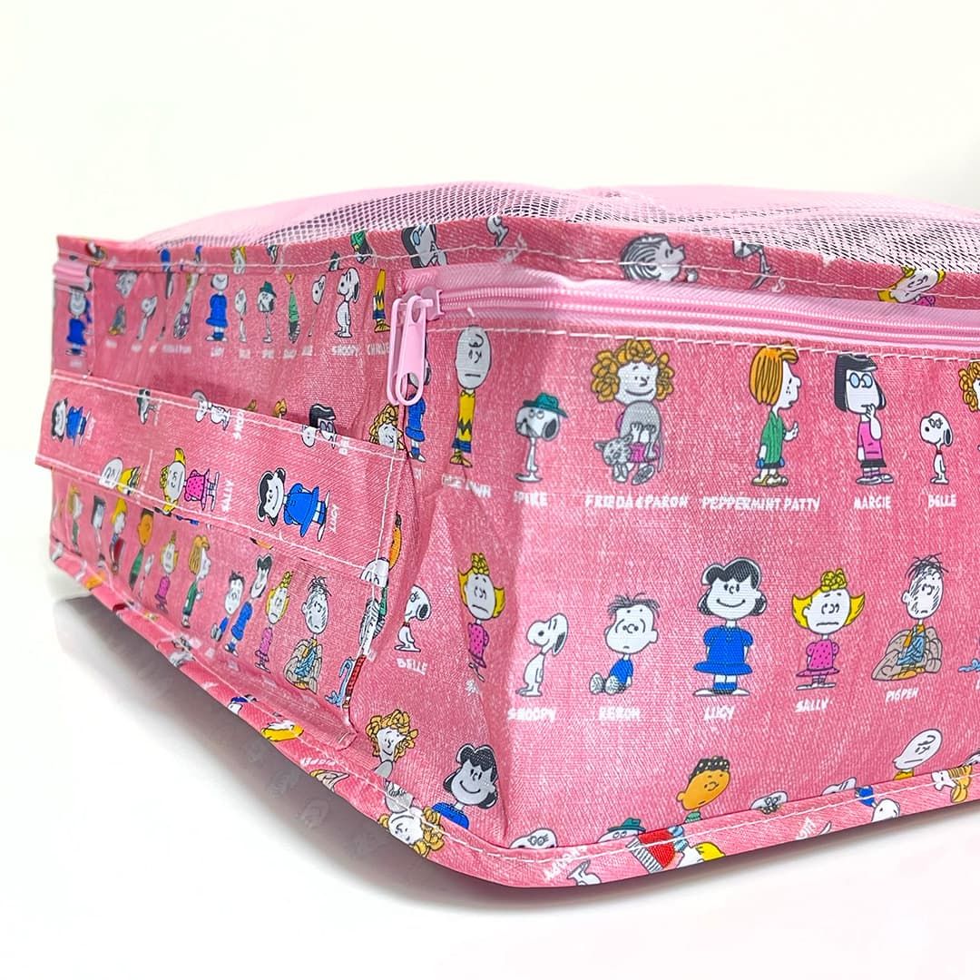 Kit Organizador De Mala 6 Peças Snoopy Rosa