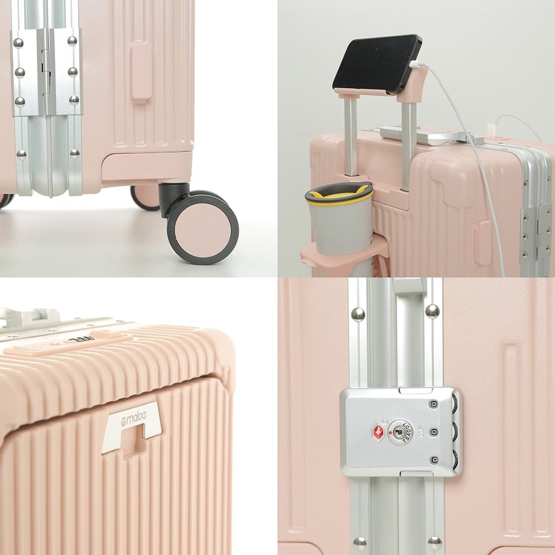 Mala de Viagem Pequena de Bordo 10 kg Policarbonato Suécia Rosa Mala de Viagem Pequena de Bordo 10 kg Policarbonato Suécia Rosa