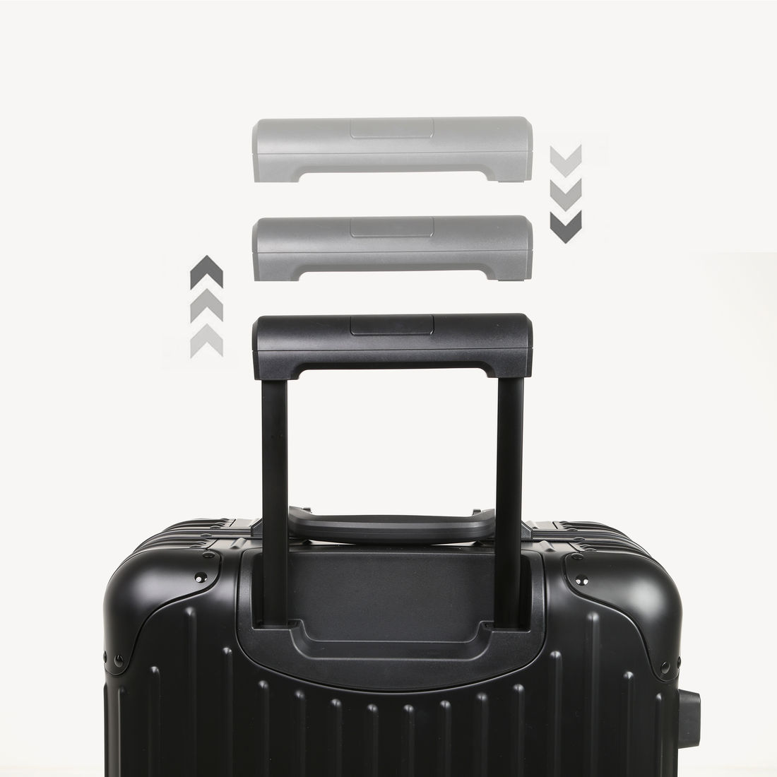 Mala de Viagem Pequena de Bordo 10 kg em Aluminio Dubai Maloa Preto