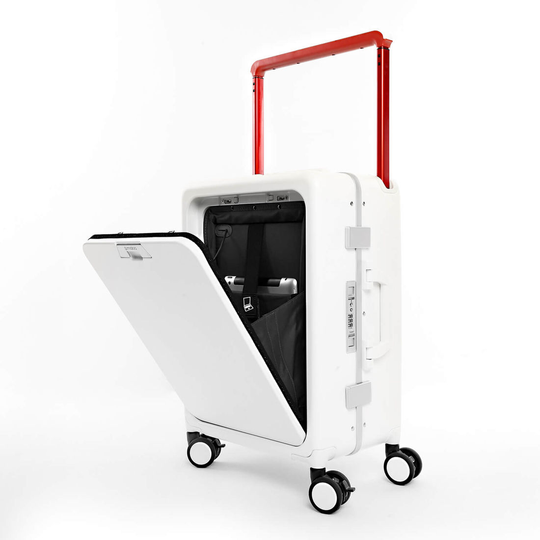 Mala de Viagem Pequena de Bordo 10 kg em Policarbonato Berlim Maloa Branco