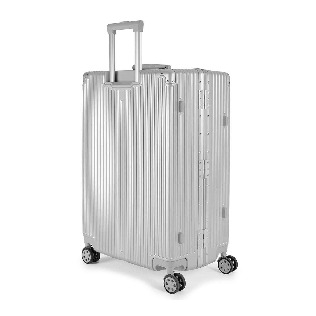 Mala de Viagem Grande 32kg Policarbonato ABS Noruega Maloa Prata Mala de Viagem Grande 32kg Policarbonato ABS Noruega Maloa Prata