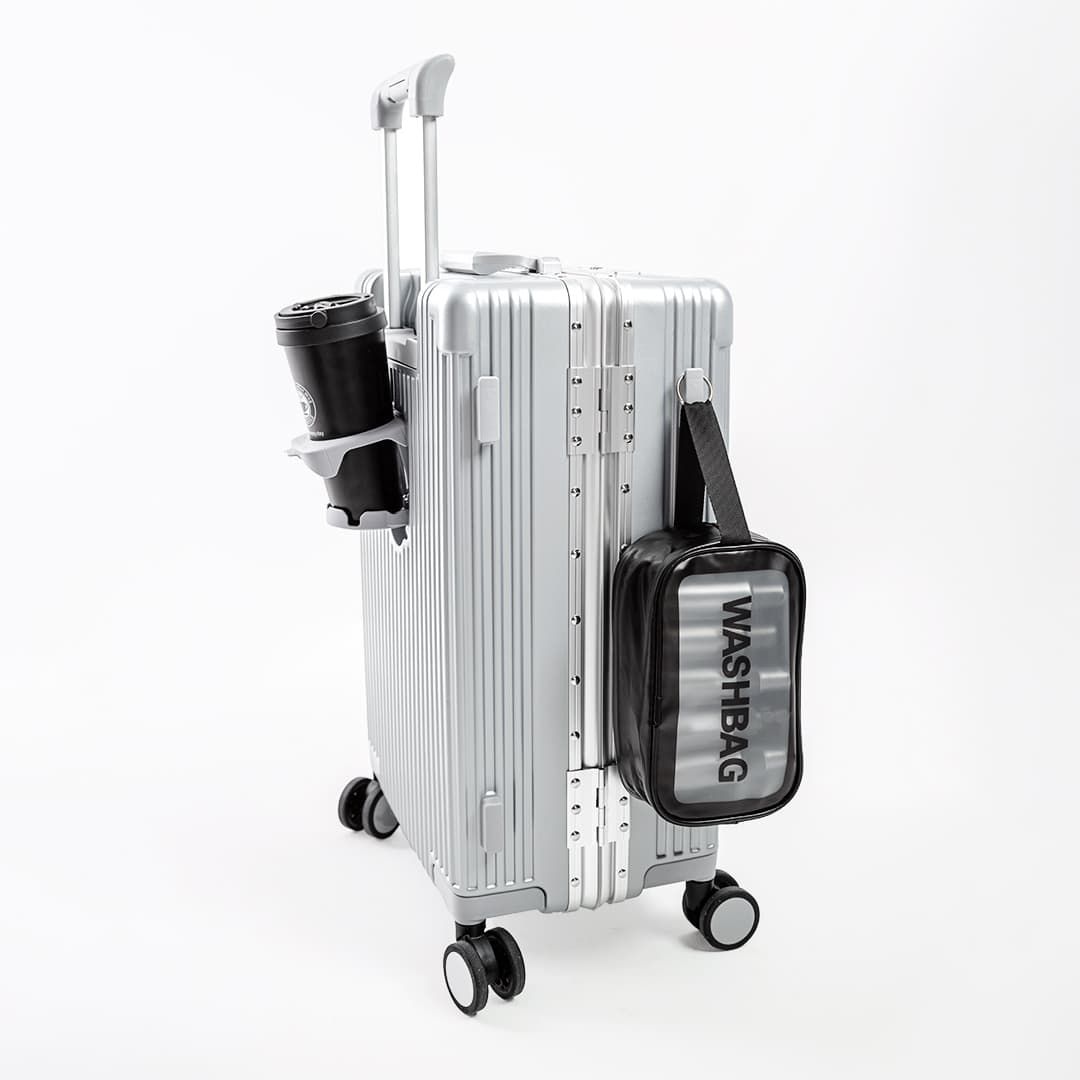 Mala de Viagem Pequena de Bordo 10 kg Policarbonato Suécia Maloa Prata