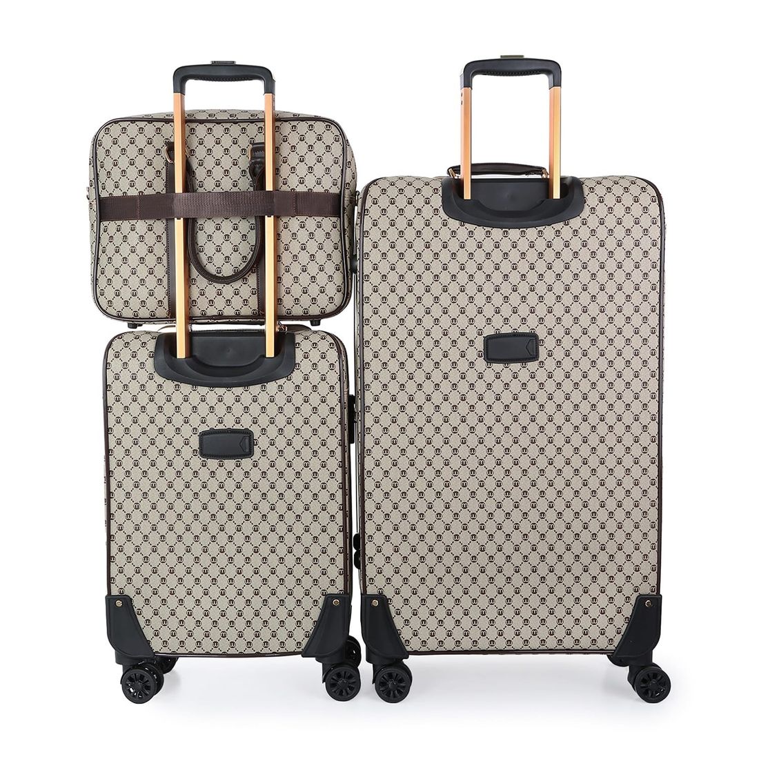 Kit de Malas de Viagem 10kg e 32 kg Amsterdam, Porta Sapato e Kit Organizador Bege