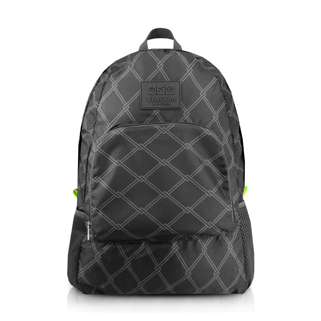 Mochila Dobrável Preto Listras