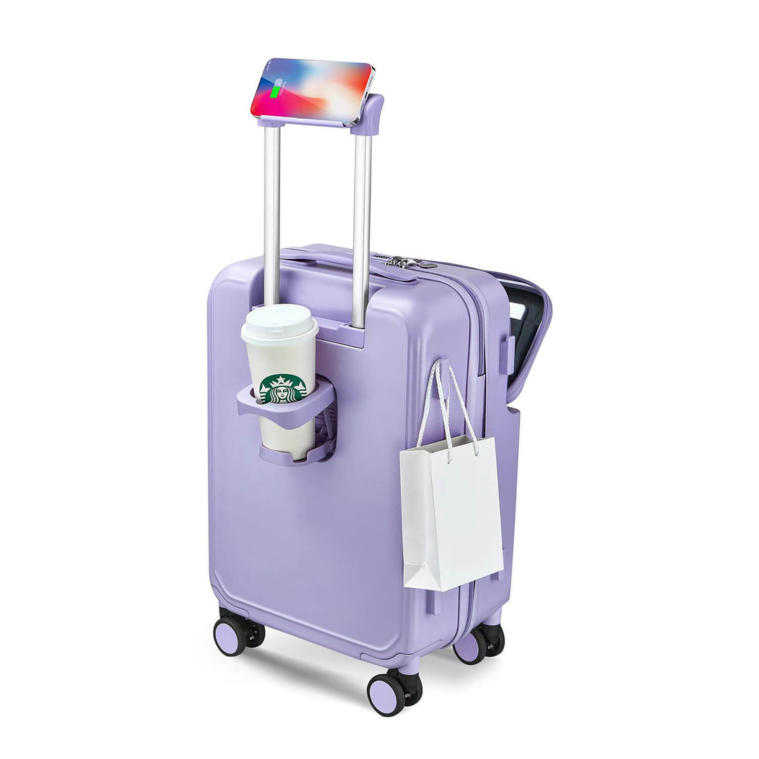 Mala de Viagem Pequena de Bordo 10 kg em Policarbonato Porto Maloa Lilás Mala de Viagem Pequena de Bordo 10 kg em Policarbonato Porto Maloa Lilás