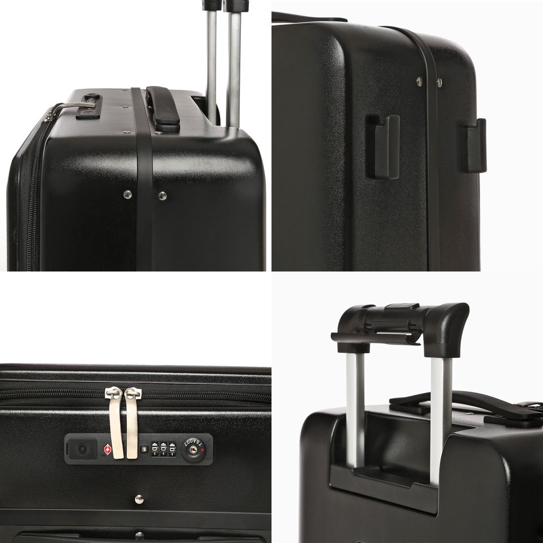 Mala de Viagem Pequena de Bordo 10 kg em Policarbonato Bélgica Maloa Preto