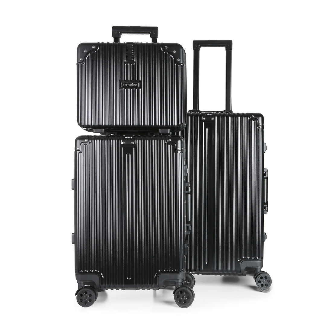 Kit de Viagem com 3 Peças Policarbonato ABS Noruega Maloa Preto Kit de Viagem com 3 Peças Policarbonato ABS Noruega Maloa Preto