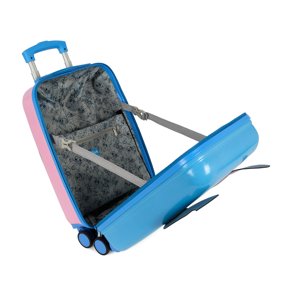 Mala de Viagem Pequena de Bordo 10kg Policarbonato Dupla Stitch e Angel Mala de Viagem Pequena de Bordo 10kg Policarbonato Dupla Stitch e Angel