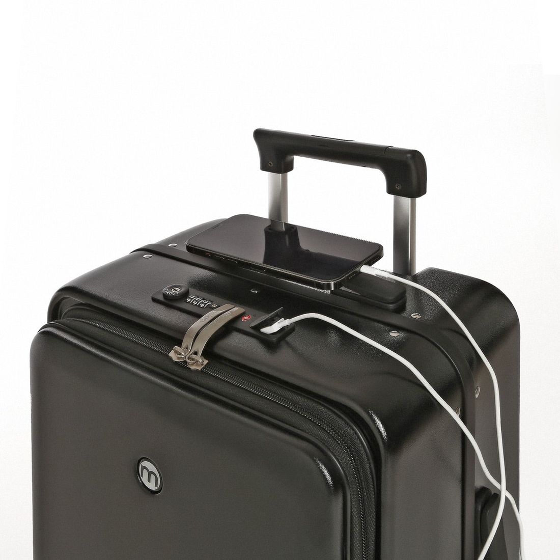 Mala de Viagem Pequena de Bordo 10 kg em Policarbonato Bélgica Maloa Preto
