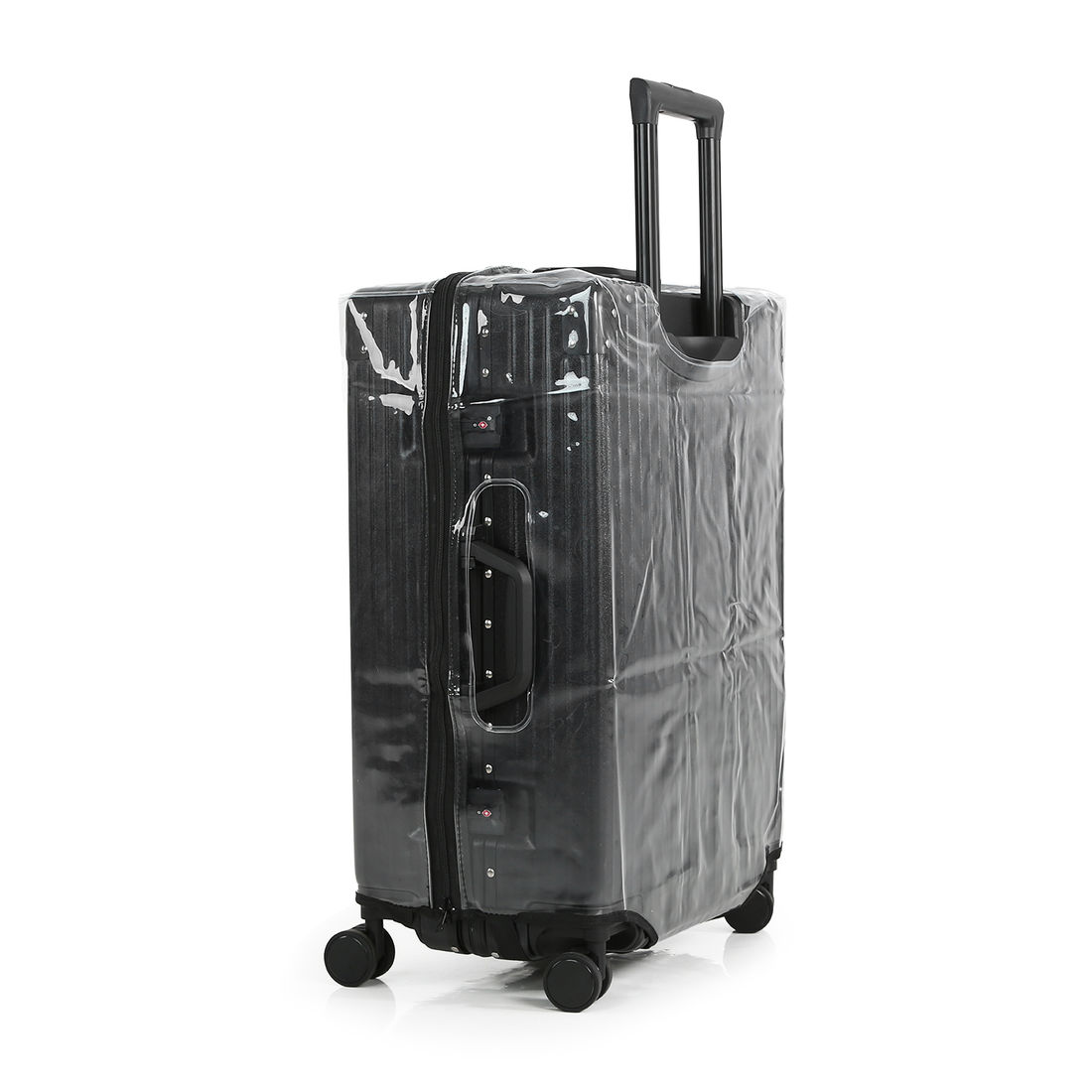 Compre Mala de Viagem Toronto Preto Grande 32kg em ABS Policarbonato e Ganhe Frasqueira e Capa Transparente