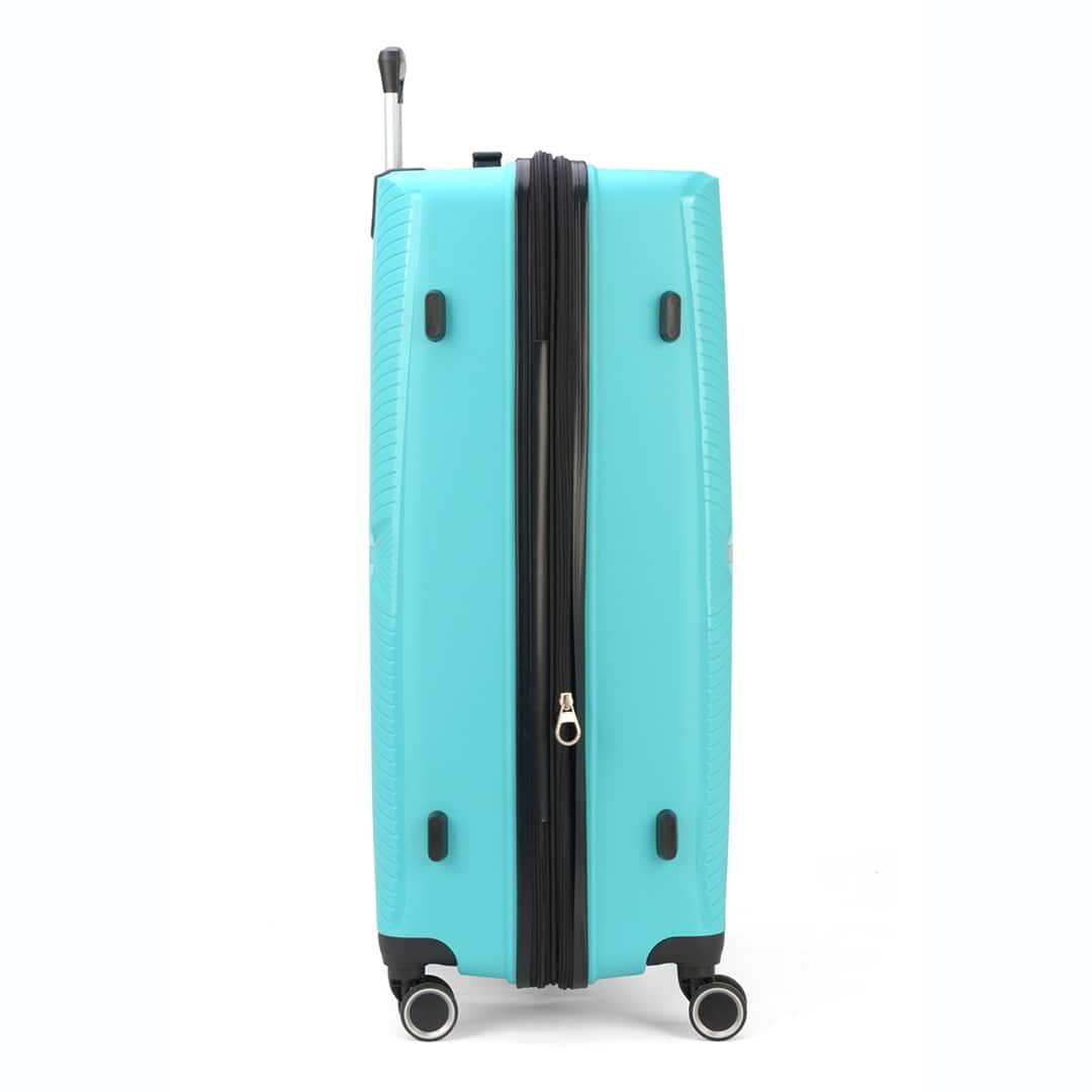 Mala De Viagem Grande 32kg em Polipropeleno Milão Azul Claro com Expansor Mala De Viagem Grande 32kg em Polipropeleno Milão Azul Claro com Expansor