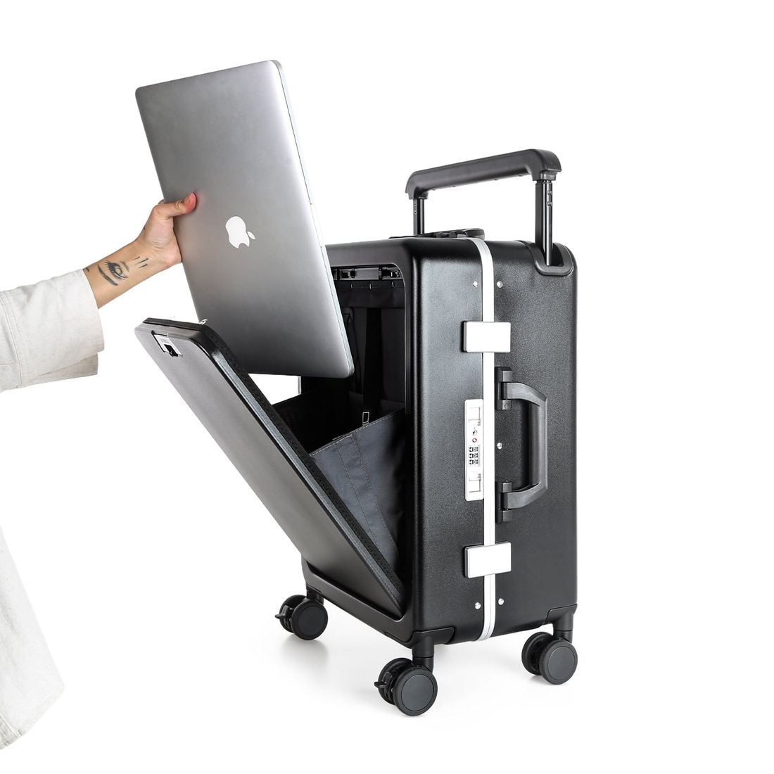 Mala de Viagem Pequena de Bordo 10 kg em Policarbonato Barcelona Maloa Preto Mala de Viagem Pequena de Bordo 10 kg em Policarbonato Barcelona Maloa Preto