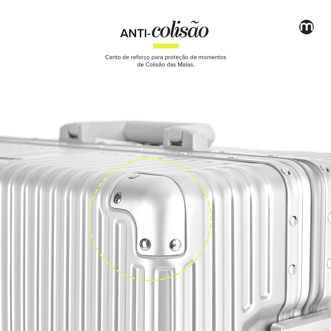 Kit de Viagem com 3 Peças Policarbonato ABS Noruega Maloa Prata