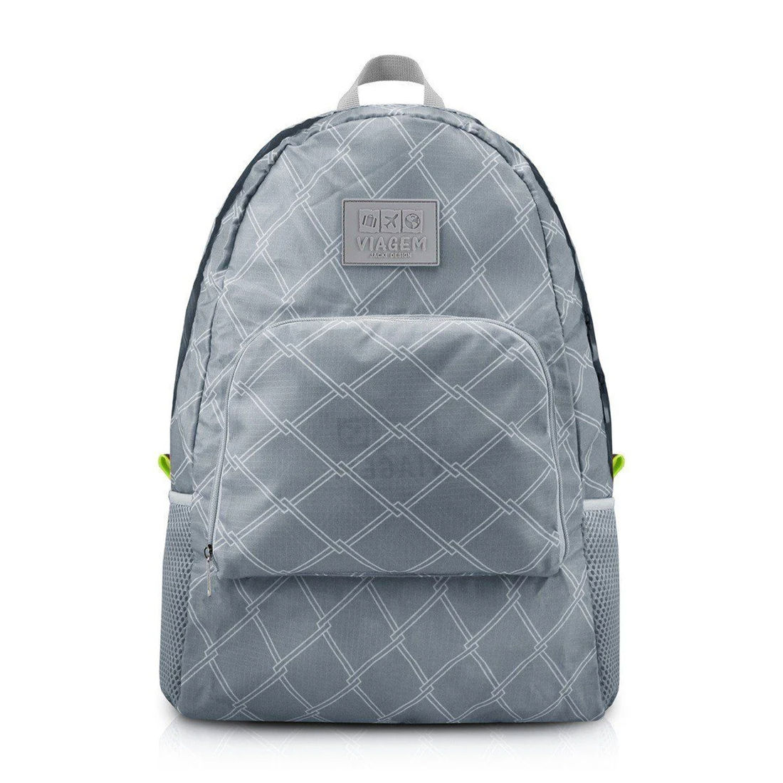 Mochila Dobrável Cinza Listras