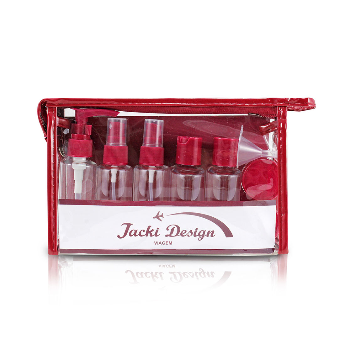 Kit de Frascos para Viagem de 10 Peças Vinho Kit de Frascos para Viagem de 10 Peças Vinho