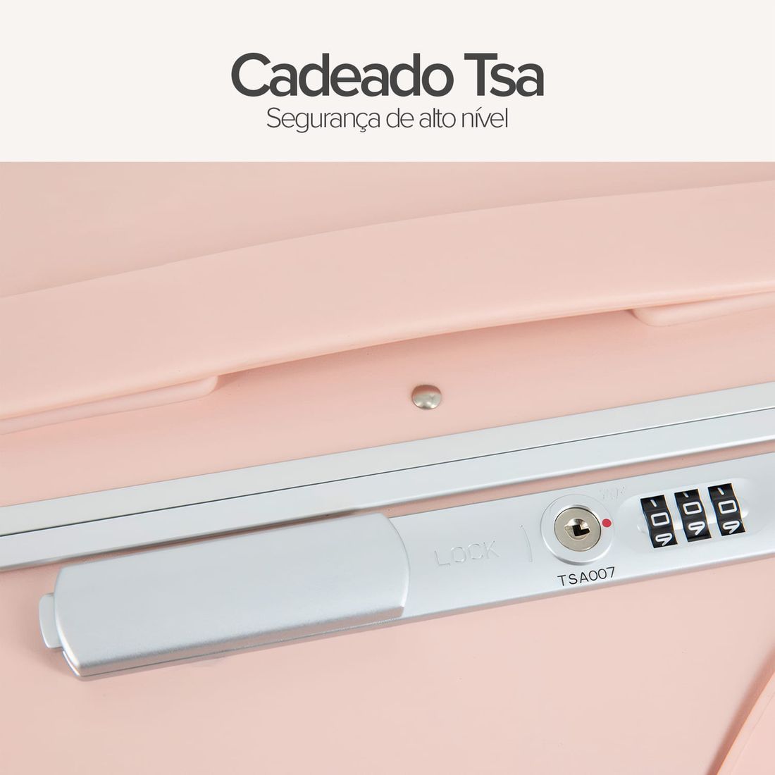 Kit Mala de Assento Grécia Media 23 kg Rosa, Bolsa Confort e Tag Good Travel Rosa