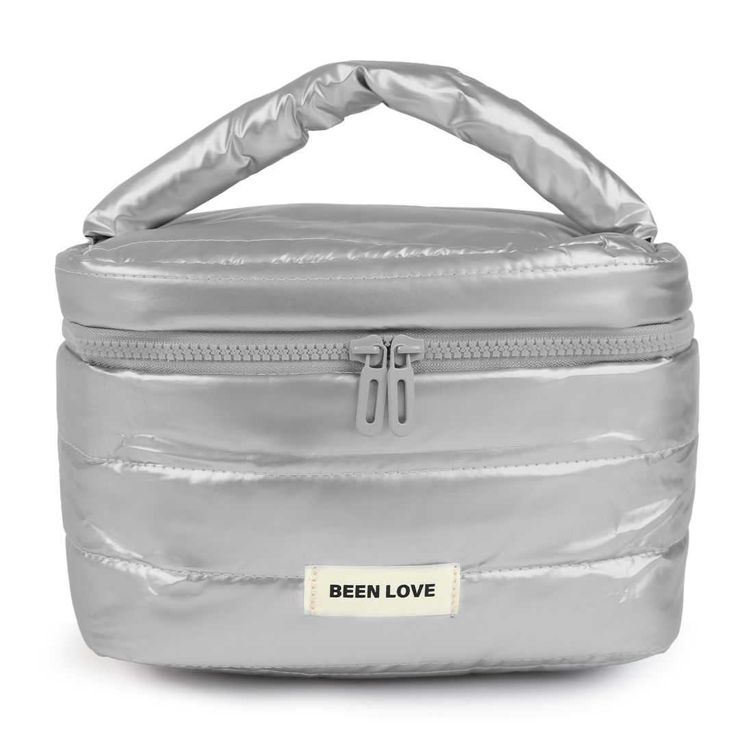 Kit de Acessórios Multifuncional com Necessaire, Porta Passaporte e Porta Notebook 14 Polegadas Puffer Maloa Prata