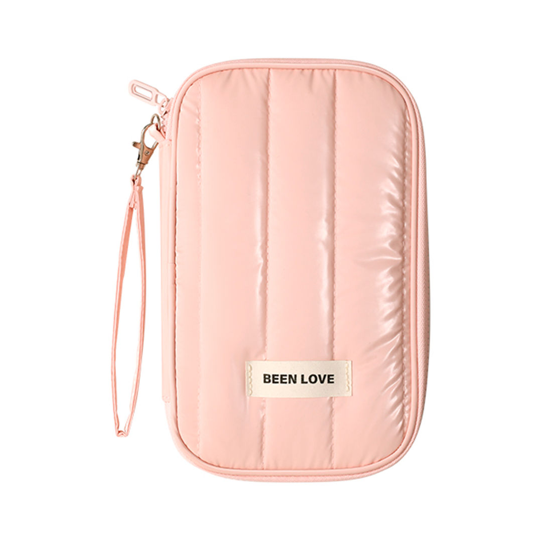 Kit de Acessórios Multifuncional com Necessaire, Porta Passaporte e Porta Notebook 14 Polegadas Puffer Maloa Rosa