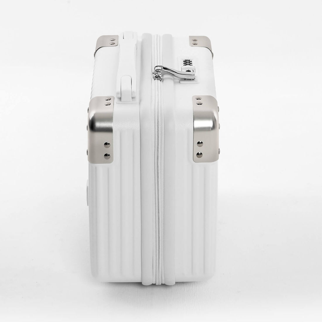 Conjunto Mala de Viagem Pequena de Bordo 10kg Policarbonato Suécia e Frasqueira Bali Maloa Branco