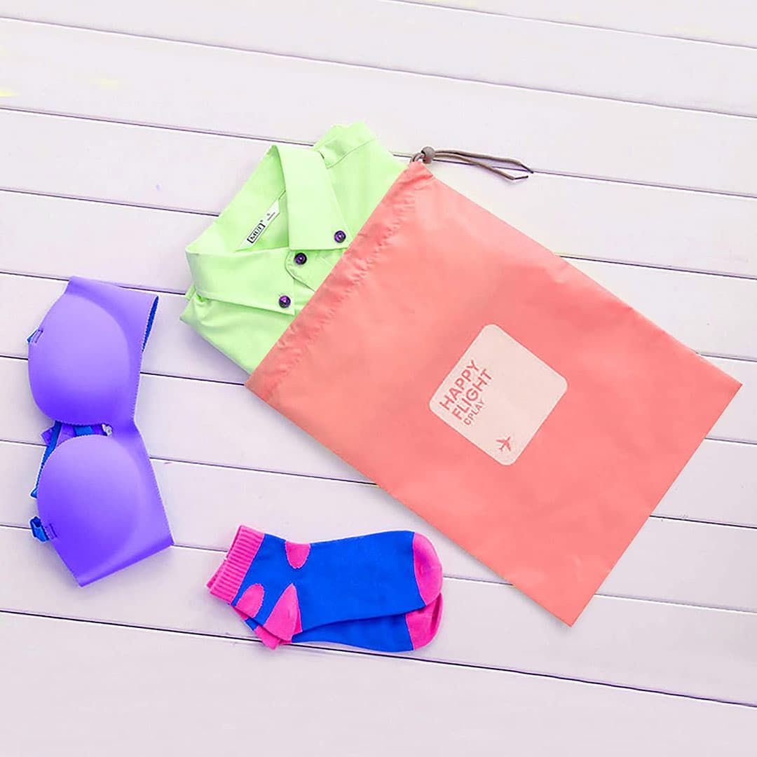 Kit Sacos Organizadores 4 Pecas Color Vermelho Melancia Kit Sacos Organizadores 4 Pecas Color Vermelho Melancia