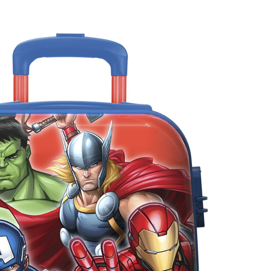 Mala de Viagem Pequena de Bordo Infantil em Policarbonato Vingadores Azul Mala de Viagem Pequena de Bordo Infantil em Policarbonato Vingadores Azul