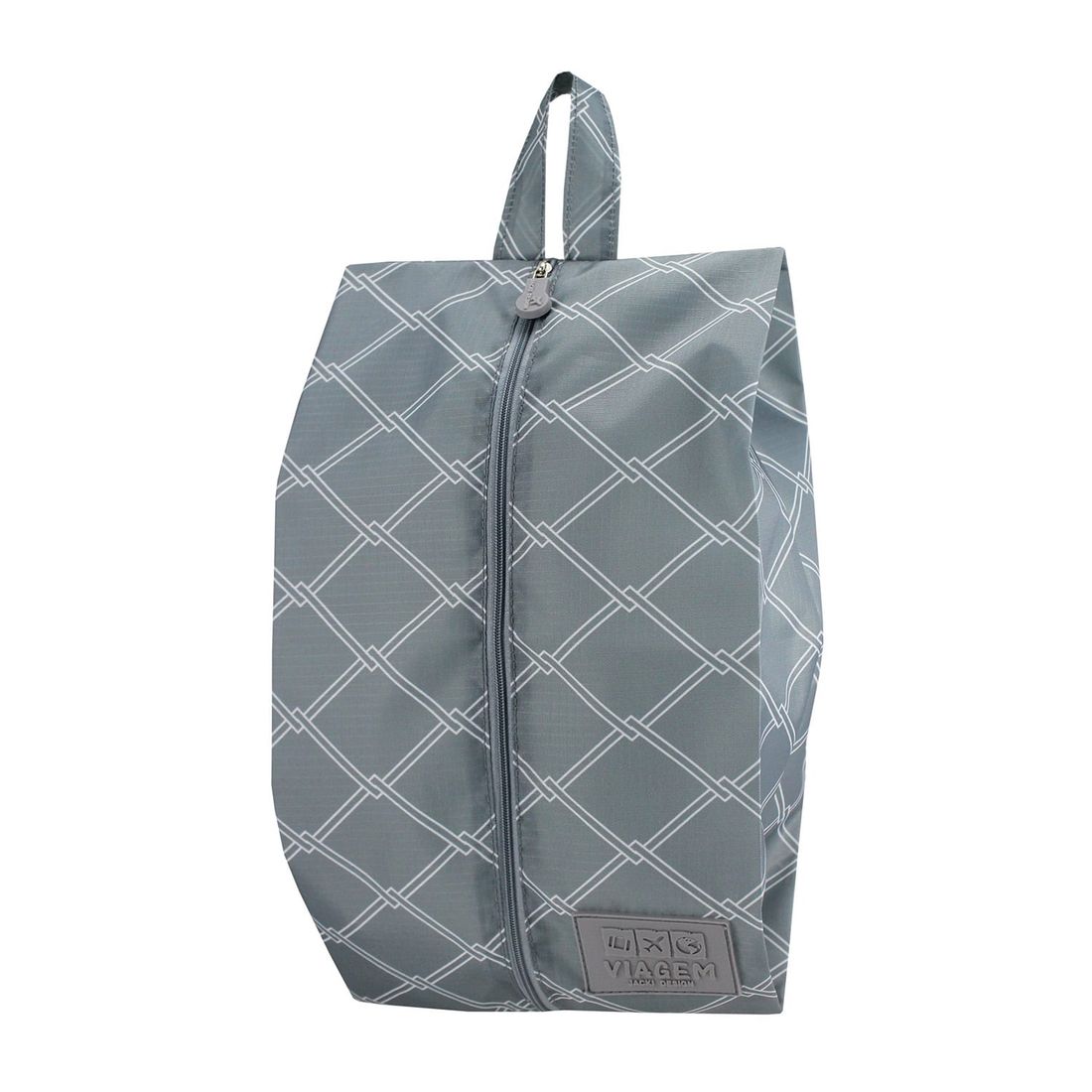 Bolsa Porta Sapato Listras Cinza Bolsa Porta Sapato Listras Cinza