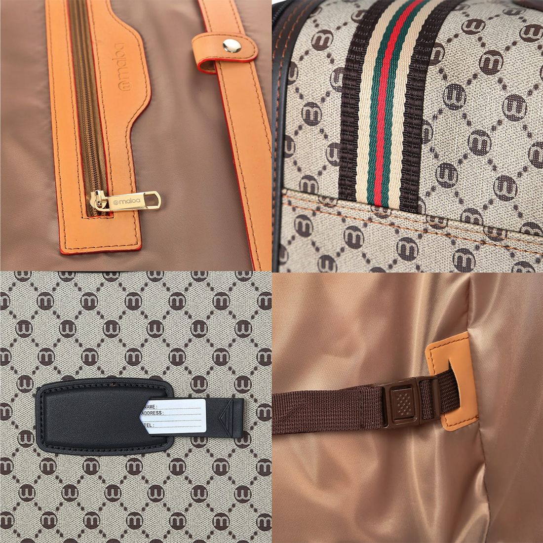 Kit de Malas de Viagem 10kg e 32 kg Amsterdam, Porta Sapato e Kit Organizador Bege