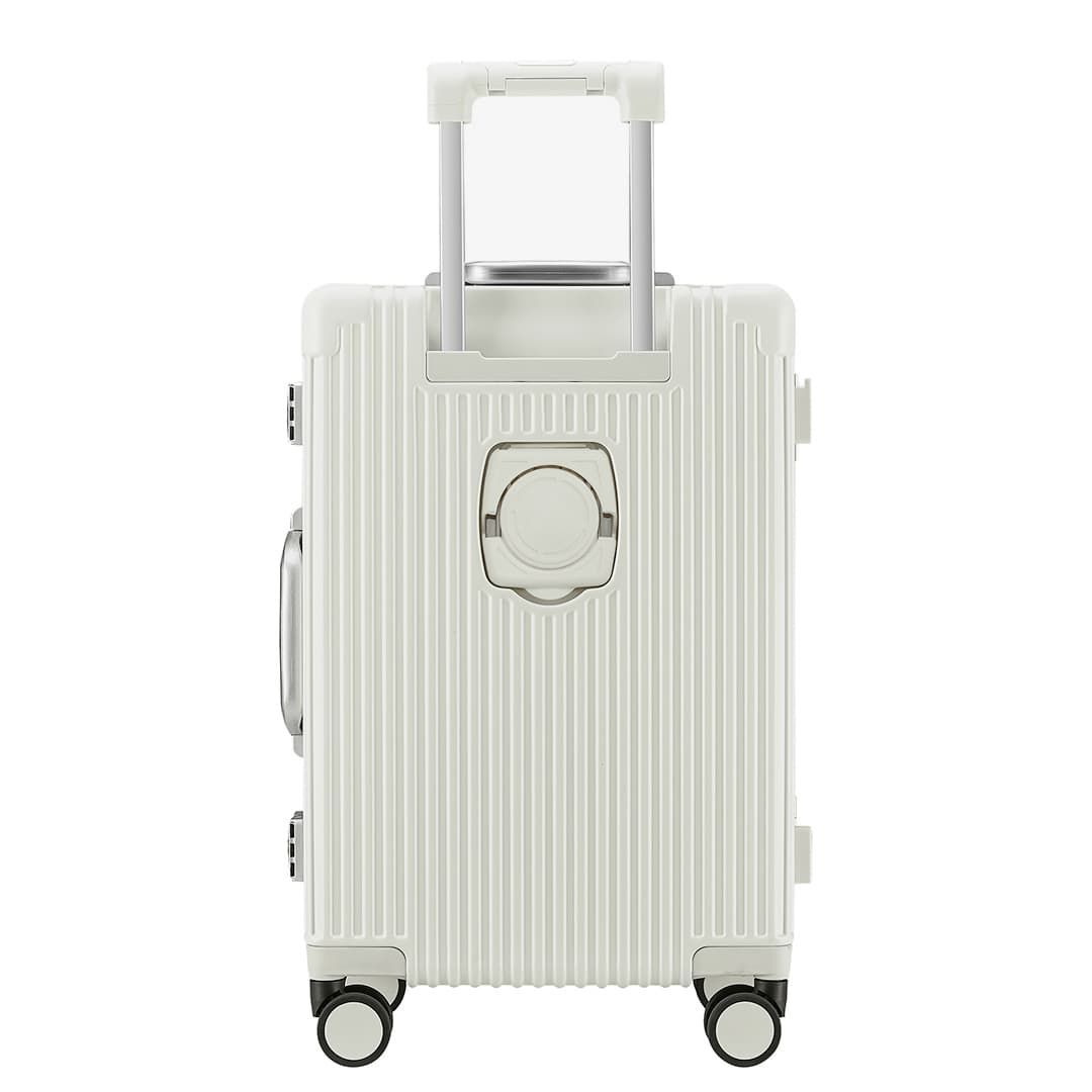 Kit de Mala Pequena de Bordo 10 kg Suécia Branco, Frasqueira Bali, Organizador Porta Sapato e Kit Frascos 7 Pcs Cinza