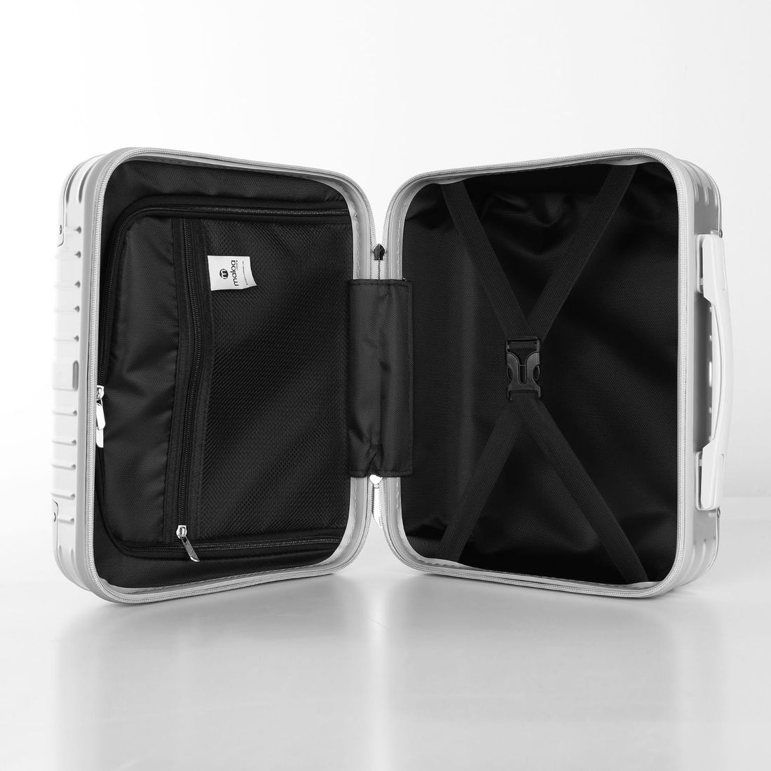 Conjunto Mala de Viagem Pequena de Bordo 10kg ABS Policarbonato com Expansor e Frasqueira Brasil Maloa Prata Conjunto Mala de Viagem Pequena de Bordo 10kg ABS Policarbonato com Expansor e Frasqueira Brasil Maloa Prata