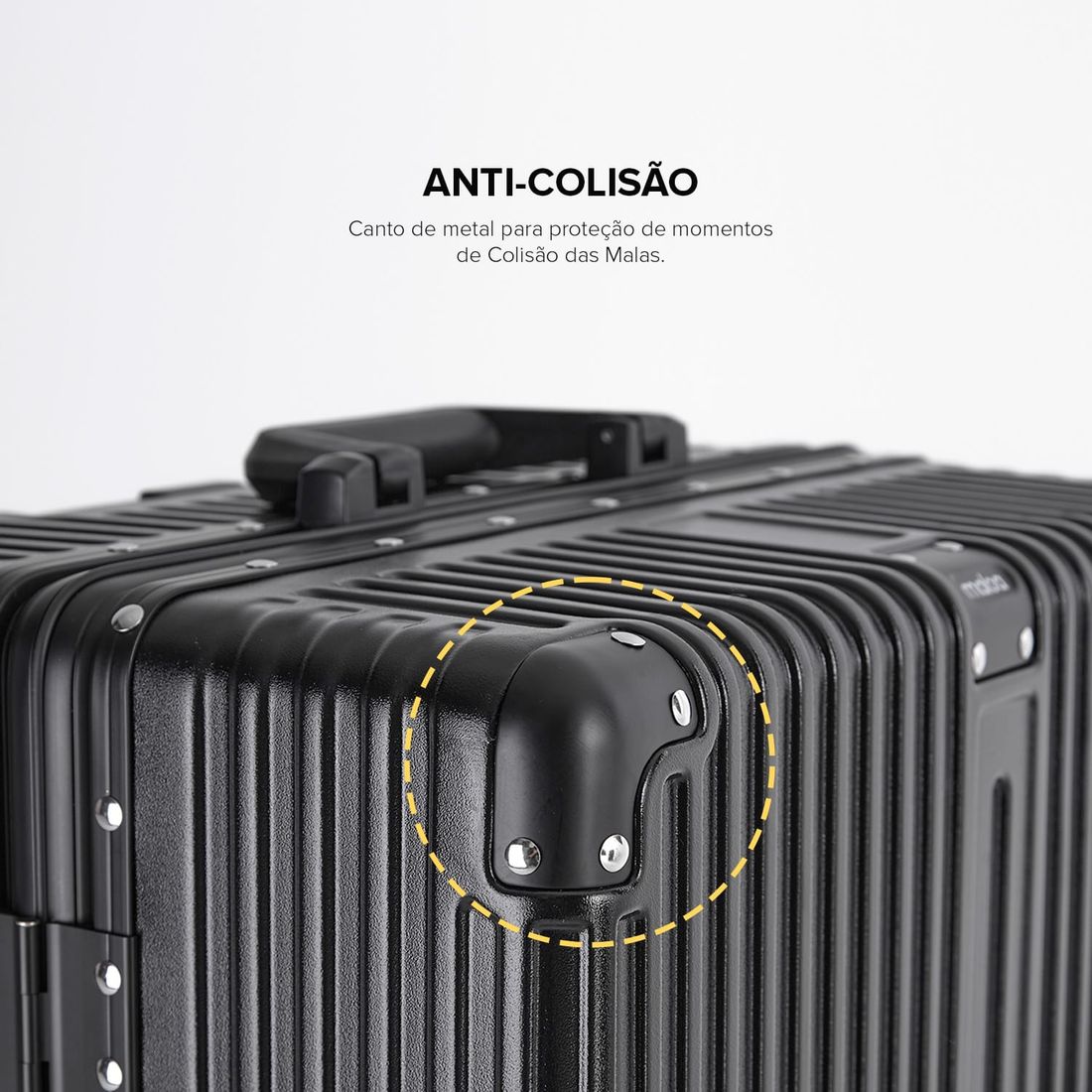 Mala de Viagem Média 23kg Policarbonato ABS Noruega Maloa Preto Mala de Viagem Média 23kg Policarbonato ABS Noruega Maloa Preto