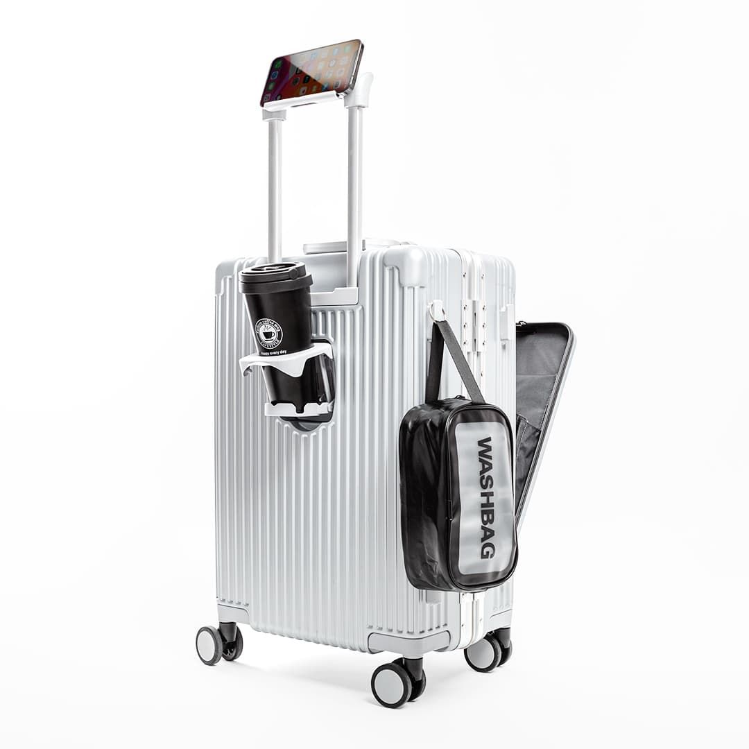 Kit de Mala Pequena de Bordo Suécia Preta e Prata e 2 Capas Transparentes P Cinza Kit de Mala Pequena de Bordo Suécia Preta e Prata e 2 Capas Transparentes P Cinza