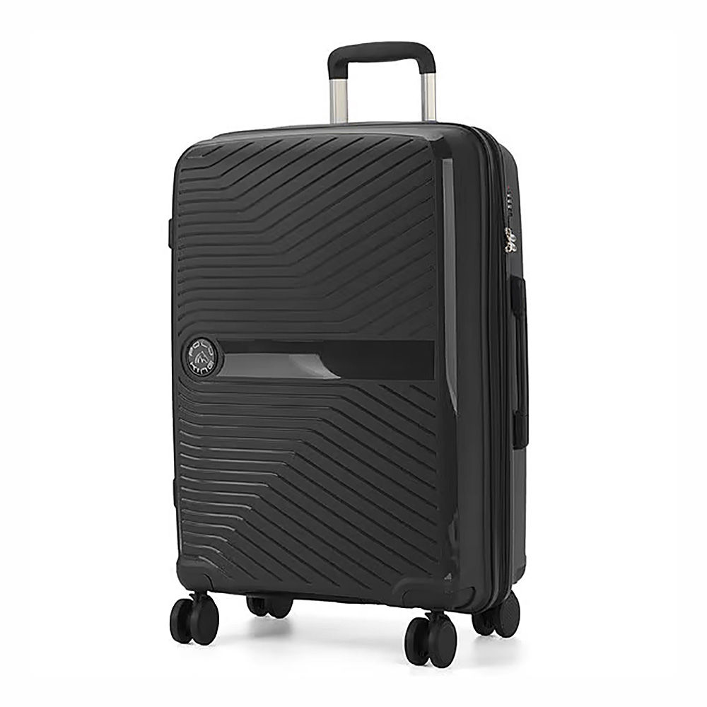 Kit Mala de Viagem 3 Peças em Polipropeleno Granada Preta com Expansor Kit Mala de Viagem 3 Peças em Polipropeleno Granada Preta com Expansor