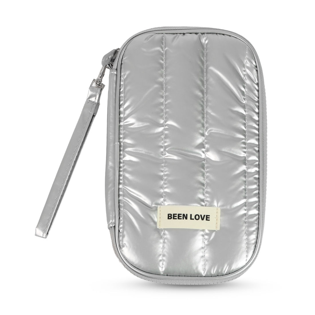 Porta Passaporte e Documentos Multifuncional Puffer Maloa Prata