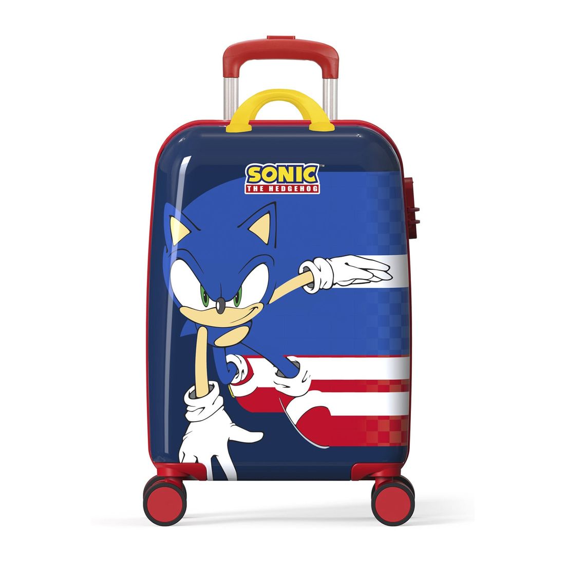 Mala de Viagem Pequena de Bordo Infantil em Policarbonato Sonic Azul Mala de Viagem Pequena de Bordo Infantil em Policarbonato Sonic Azul