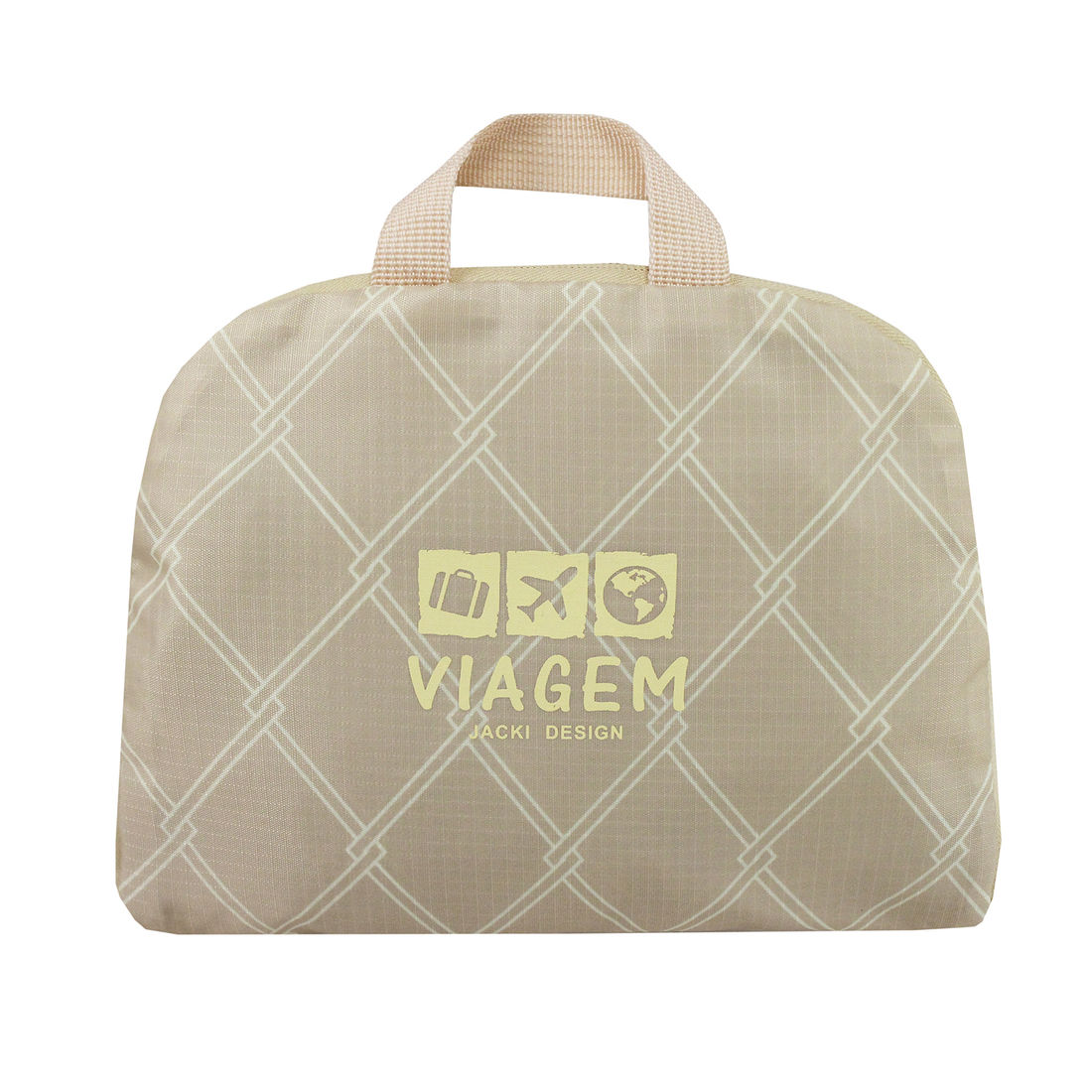 Mochila Dobrável Bege Listras