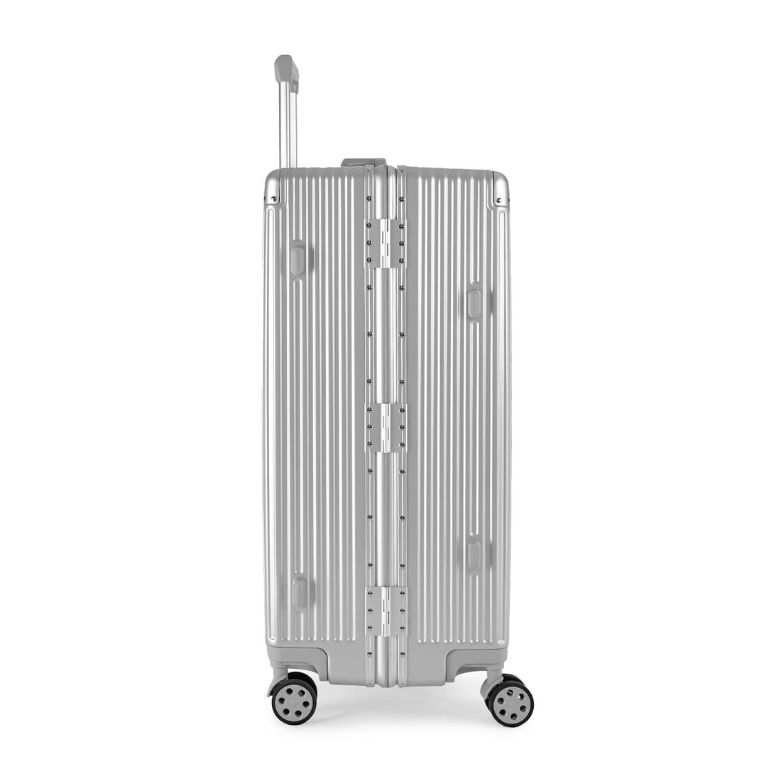 Mala de Viagem Grande 32kg Policarbonato ABS Noruega Maloa Prata Mala de Viagem Grande 32kg Policarbonato ABS Noruega Maloa Prata