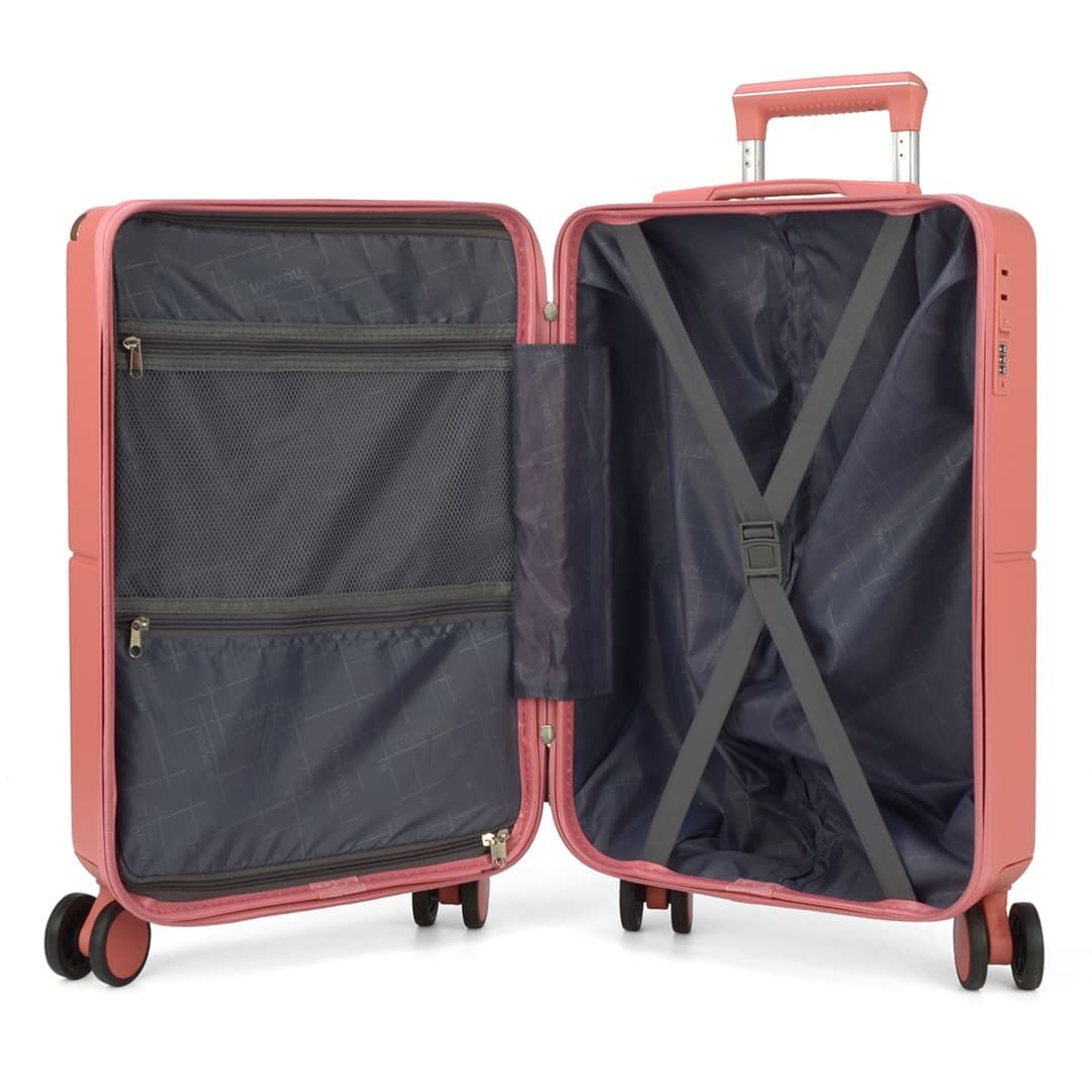 Mala de Viagem Pequena de Bordo 10kg com Expansor Katerini Rosa Mala de Viagem Pequena de Bordo 10kg com Expansor Katerini Rosa