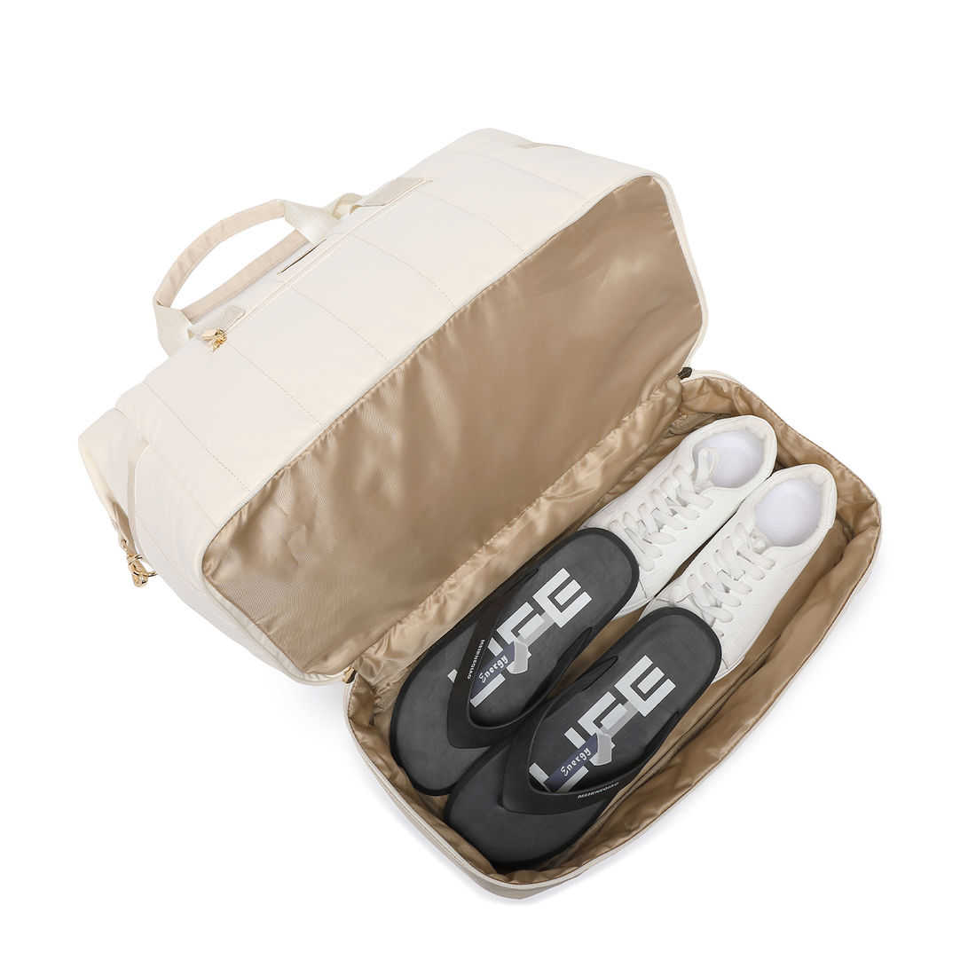 Bolsa de Viagem em Poliéster Multifuncional Nomad Maloa Bege Bolsa de Viagem em Poliéster Multifuncional Nomad Maloa Bege