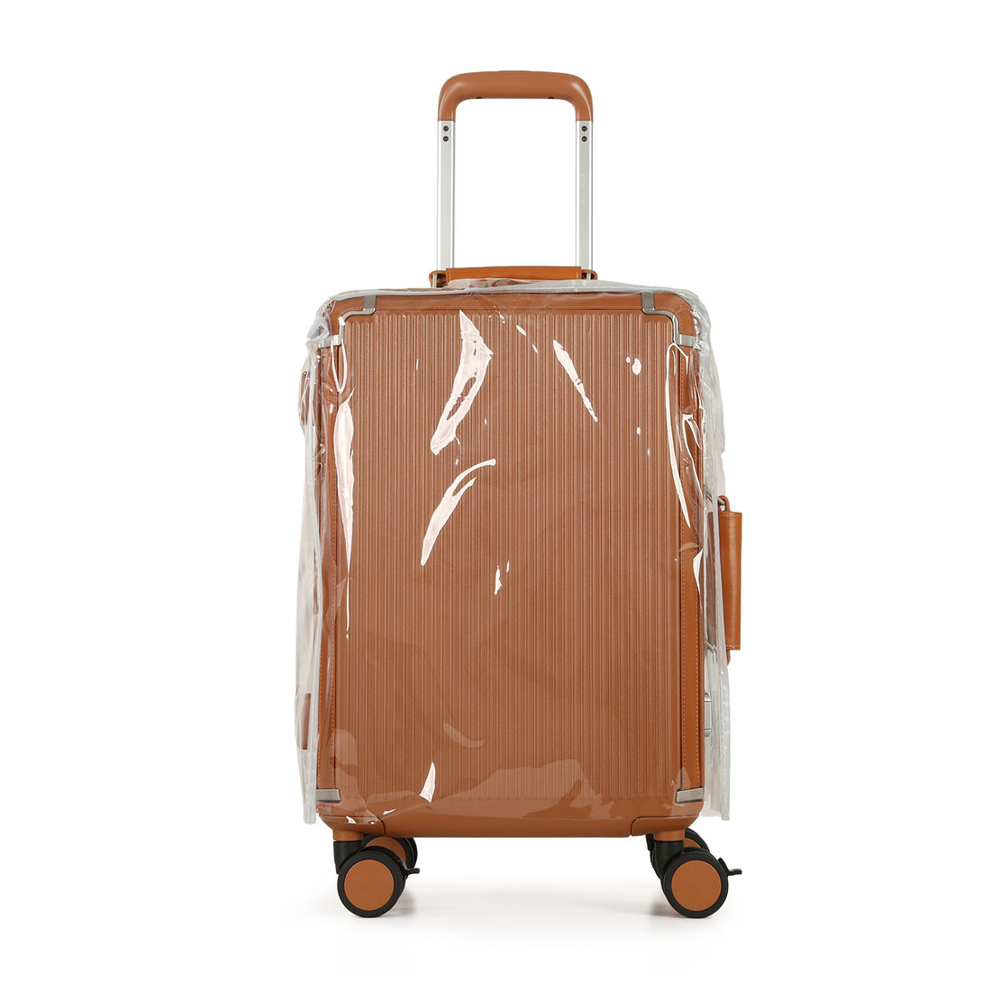 Kit  Malas de Bordo 10kg Vienna Marrom e Capri Preto em Policarbonato com Tags de Identificação Premium