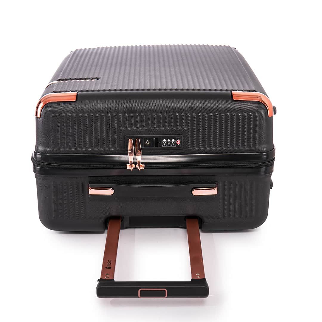Kit Mala de Viagem Pequena de Bordo 10kg Croácia Preta e Mala Croácia Grande 32kg Preta Kit Mala de Viagem Pequena de Bordo 10kg Croácia Preta e Mala Croácia Grande 32kg Preta
