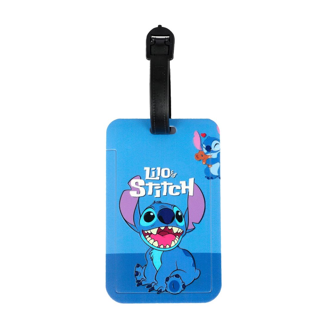 Tag Identificador de Bagagem para Malas de Viagem em ABS Stitch Love Azul
