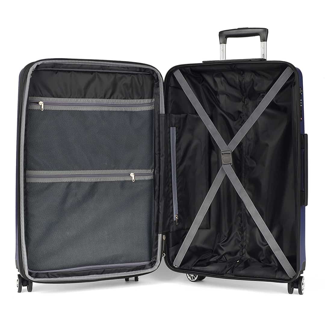 Mala De Viagem Grande 32kg em Polipropeleno Milão Marinho com Expansor Mala De Viagem Grande 32kg em Polipropeleno Milão Marinho com Expansor