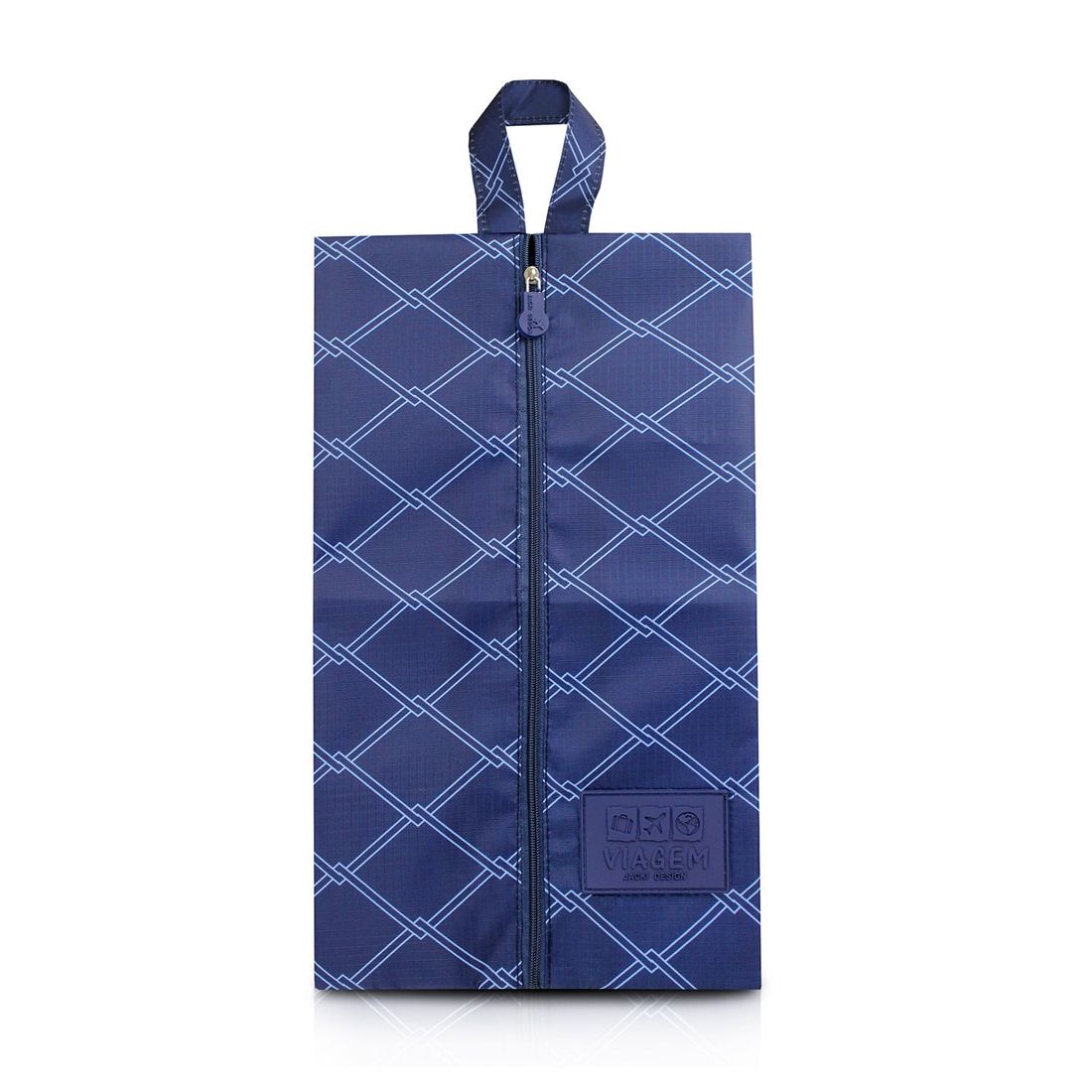 Bolsa Porta Sapato Listras Azul Bolsa Porta Sapato Listras Azul