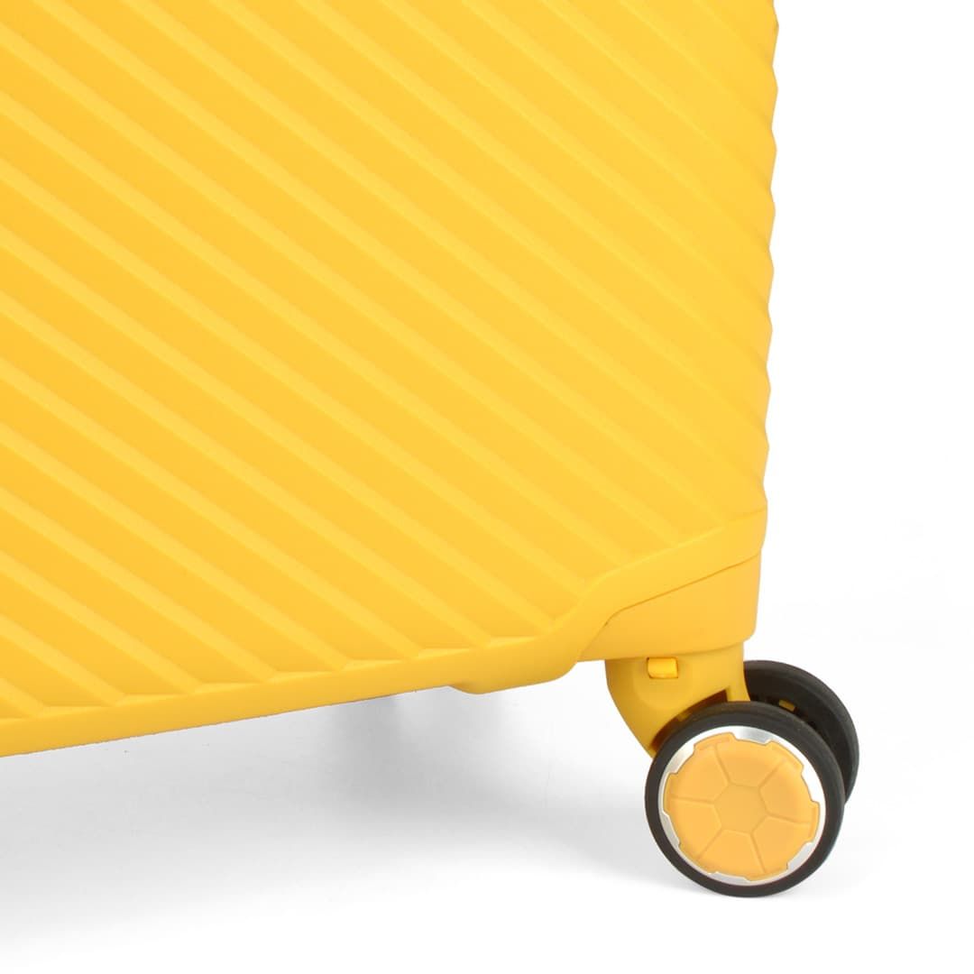 Mala de Viagem Media 24 Chamonix Amarelo em polipropileno e com expansor Mala de Viagem Media 24 Chamonix Amarelo em polipropileno e com expansor