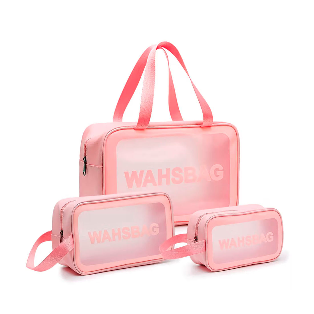 Kit Malas de Bordo 10kg Belgica Maloa Rosa e Preto em Policarbonato com Kit Washbag Rosa Kit Malas de Bordo 10kg Belgica Maloa Rosa e Preto em Policarbonato com Kit Washbag Rosa